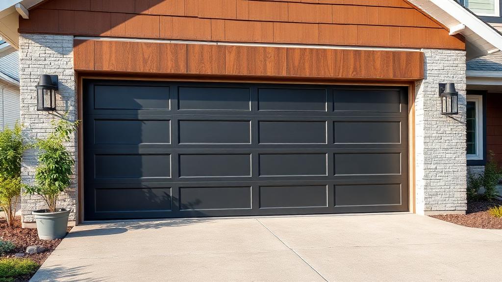 Energy efficient insulated garage door installation